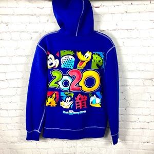 Disney‎ Parks 2020 Full Zip Fleece Jacket Size Small Mickey Pluto Donald Goofy